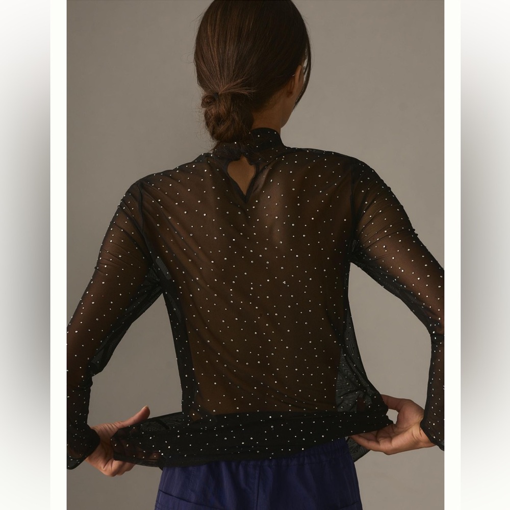 NWT Eva Franco Starlight Long-Sleeve Sheer‎ Tunic - Picture 2 of 10